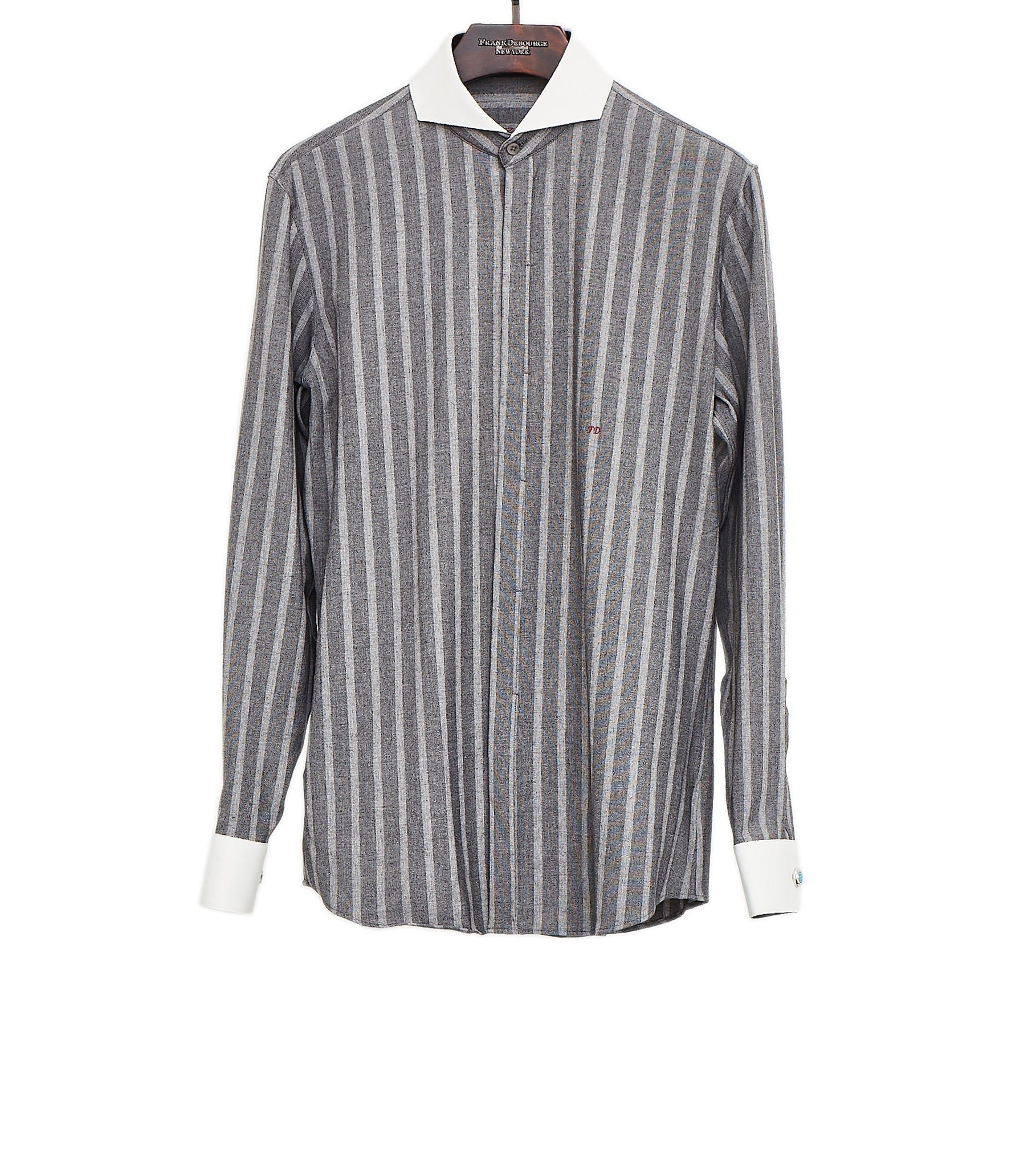 Grey pinstripe sale shirt