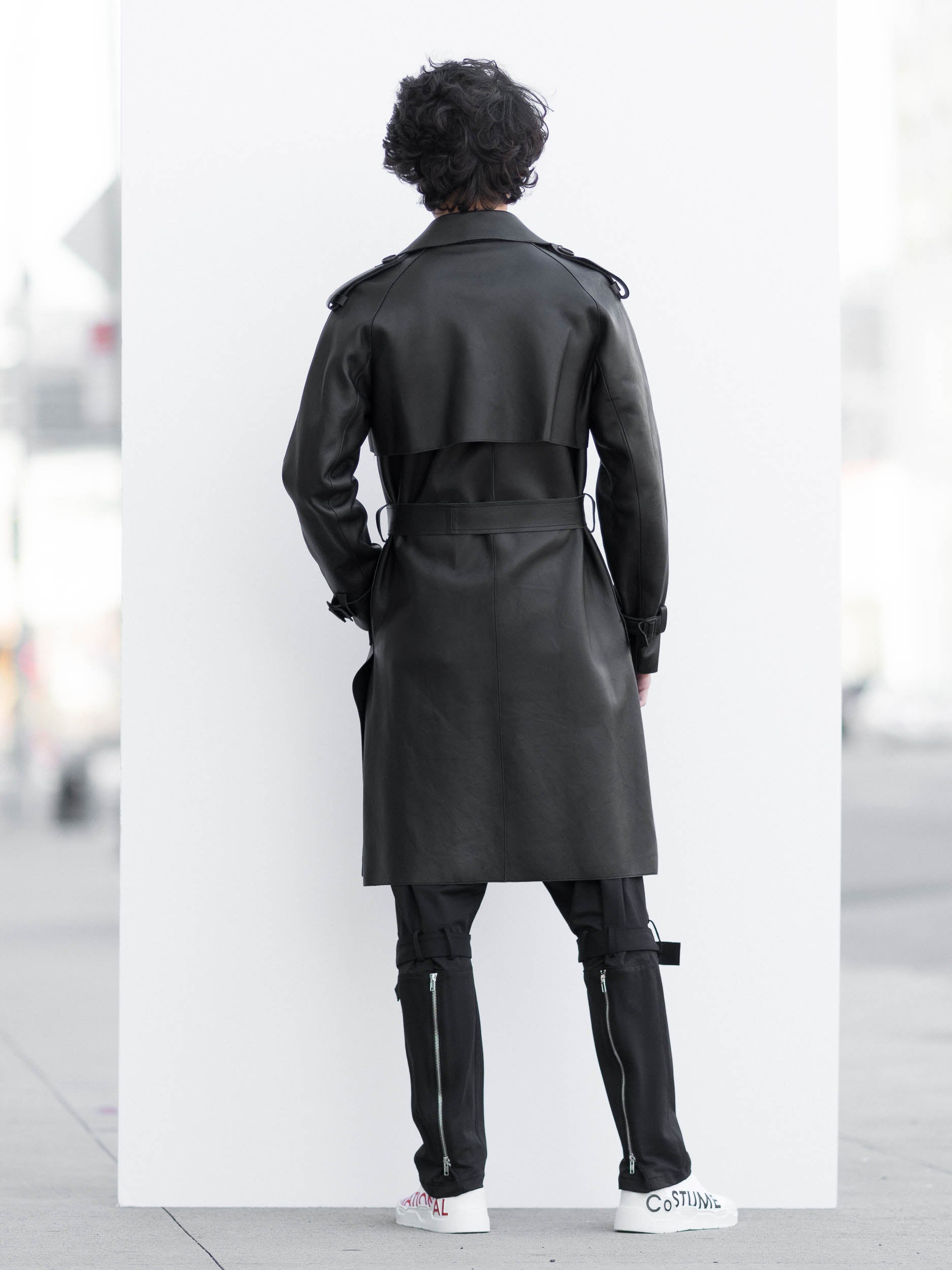 Matrix leather trench coat on sale