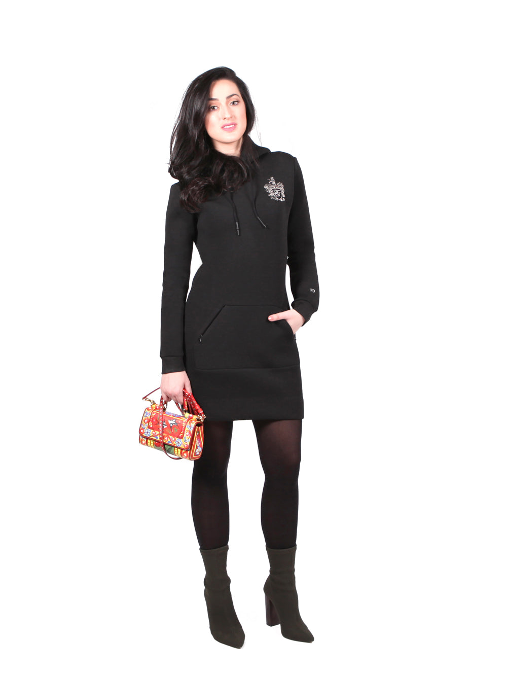 Black best sale tunic hoodie